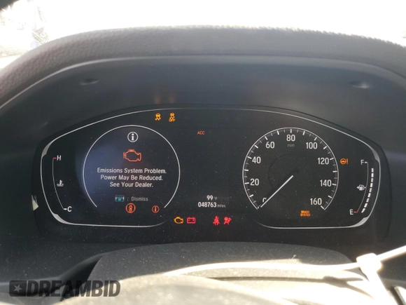 2020 Honda Accord EX-L with VIN 1HGCV2F53LA009921, listed as a Copart auction lot 62404045 with 48,763 mi miles and Salvage title. Bid and sale history available at DreamBid. Image 9.