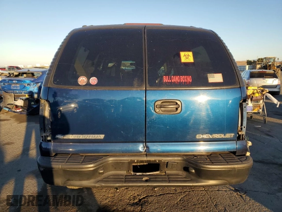 2001 Chevrolet Suburban LT with VIN 3GNEC16T51G164191, listed as a Copart auction lot 79282974 with 0 mi miles and Salvage Title. Bid and sale history available at carsss.com. Image 6.