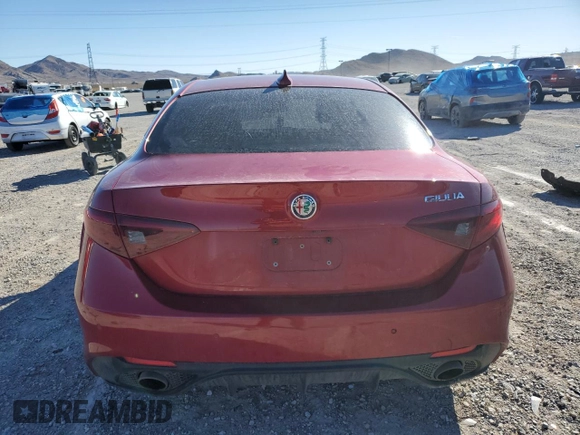 2017 Alfa Romeo Giulia Ti with VIN ZARFAECN1H7533267, listed as a Copart auction lot 40190223 with 81,088 mi miles. Bid and sale history available at carsss.com. Image 6.
