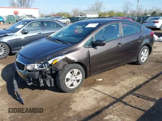 2017 Kia Forte LX with VIN 3KPFK4A7XHE156816, listed as a IAAI auction lot 41974501 with 153,606 mi miles. Bid and sale history available at carsss.com. Image 18.