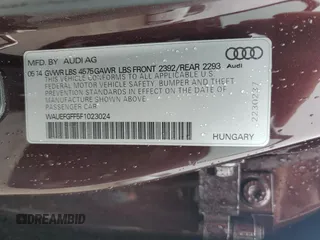 2015 Audi A3 2.0T Premium Plus with VIN WAUEFGFF5F1023024, listed as a Copart auction lot 45872215 with 2,539 mi miles and Salvage Title. Bid and sale history available at carsss.com. Image 13.