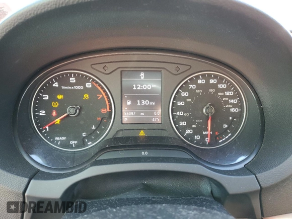 2018 Audi A3 Sedan Premium with VIN WAUB8GFF5J1040976, listed as a Copart auction lot 47027244 with 55,097 mi miles. Bid and sale history available at carsss.com. Image 9.