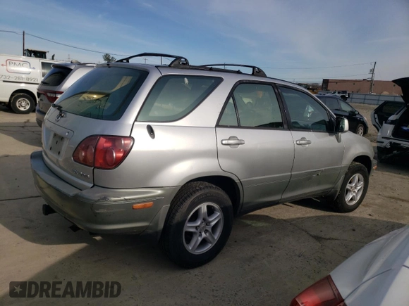 1999 Lexus RX 300 Luxury SUV with VIN JT6HF10U3X0025289, listed as a Copart auction lot 44175635 with 0 mi miles and Salvage Title. Bid and sale history available at carsss.com. Image 3.