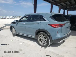 2023 Infiniti QX50 Luxe with VIN 3PCAJ5BA5PF113510, listed as a Copart auction lot 47180215 with 19,543 mi miles and Non repairable. Bid and sale history available at DreamBid. Image 2.