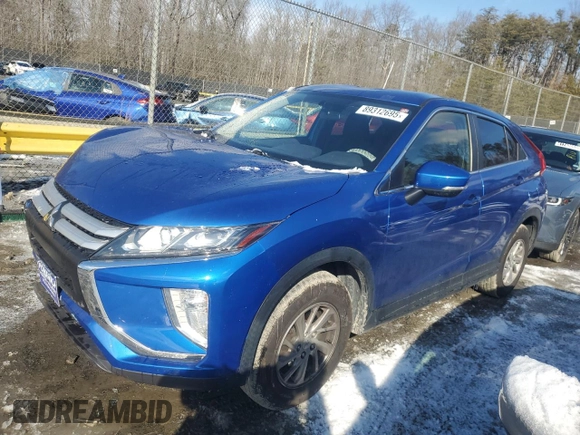 2019 Mitsubishi Eclipse Cross ES z VIN JA4AT3AA5KZ033931, wystawiony jako Copart lot #89312695 z przebiegiem 76 103 mil mil oraz Szkoda całkowita • Salvage title. Historia ofert i sprzedaży dostępna na DreamBid. Obrazek 1.