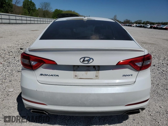2015 Hyundai Sonata Limited with VIN 5NPE34AF7FH101524, listed as a Copart auction lot 52241465 with 136,586 mi miles and Salvage Title. Bid and sale history available at DreamBid. Image 6.