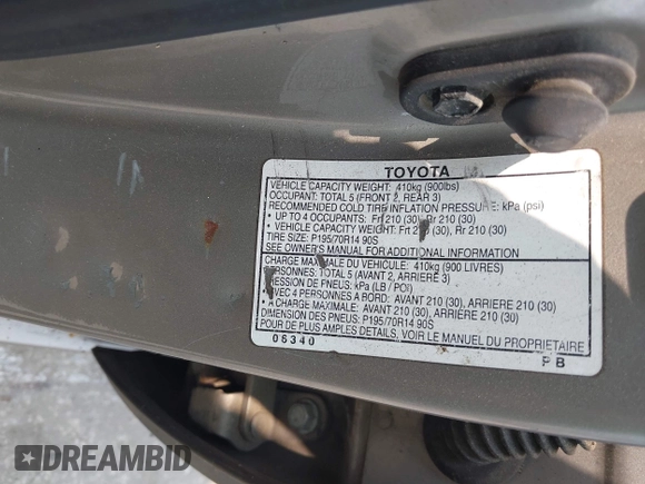 1998 Toyota Camry LE z VIN 4T1BG22K2WU278958, wystawiony jako IAAI lot #42422136 z przebiegiem 272 772 mil mil oraz . Historia ofert i sprzedaży dostępna na DreamBid. Obrazek 9.