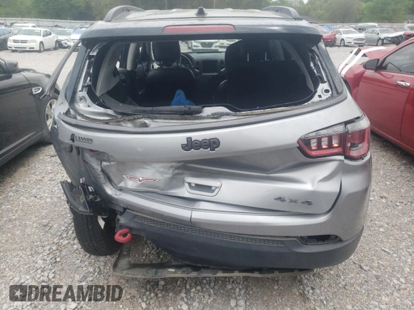 2020 Jeep Compass Trailhawk with VIN 3C4NJDDB6LT195731, listed as a Copart auction lot 50948035 with 80,195 mi miles and Salvage title. Bid and sale history available at DreamBid. Image 6.