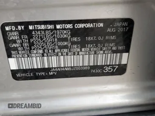 2018 Mitsubishi Outlander Sport SEL 2.4 with VIN JA4AR4AW9JZ003989, listed as a Copart auction lot 66461962 with 92,455 mi miles. Bid and sale history available at carsss.com. Image 10.