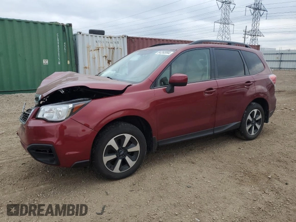2018 Subaru Forester Premium with VIN JF2SJAEC4JH465898, listed as a Copart auction lot 84260994 with 45,283 mi miles and Salvage Title. Bid and sale history available at DreamBid. Image 1.