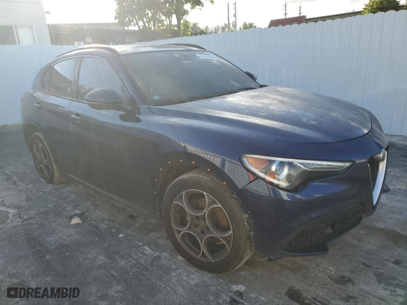 2019 Alfa Romeo Stelvio Ti Sport with VIN ZASPAKBN6K7C30692, listed as a Copart auction lot 77172234 with 110,320 mi miles and Clean Title. Bid and sale history available at carsss.com. Image 4.