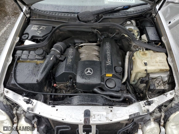 2001 Mercedes-Benz CLK-Class with VIN WDBLJ65G11F169587, listed as a Copart auction lot 47823105 with 0 mi miles and Salvage Title. Bid and sale history available at carsss.com. Image 11.