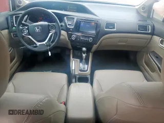 2014 Honda Civic EX-L with VIN 19XFB2F97EE014465, listed as a Copart auction lot 53872845 with 136,719 mi miles and Salvage Title. Bid and sale history available at DreamBid. Image 8.