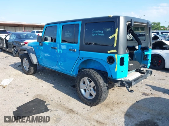 2017 Jeep Wrangler Unlimited Sport with VIN 1C4BJWDG2HL635831, listed as a IAAI auction lot 42172316 with 95,510 mi miles and . Bid and sale history available at DreamBid. Image 3.