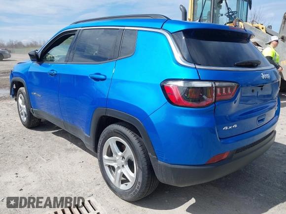 2024 Jeep Compass Latitude with VIN 3C4NJDBNXRT603931, listed as a IAAI auction lot 41987051 with 24,436 mi miles. Bid and sale history available at carsss.com. Image 3.