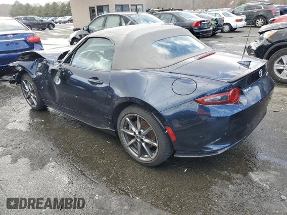 2021 Mazda MX-5 Miata Grand Touring with VIN JM1NDAD73M0451162, listed as a Copart auction lot 42644335 with 20,787 mi miles and Salvage title. Bid and sale history available at DreamBid. Image 2.