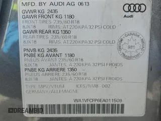 2014 Audi Q5 Premium Plus with VIN WA1VFCFP6EA011509, listed as a Copart auction lot 61139315 with 234,700 mi miles and Salvage title. Bid and sale history available at DreamBid. Image 14.