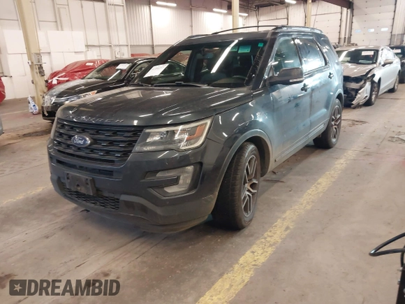 2017 Ford Explorer Sport z VIN 1FM5K8GT9HGA04092, wystawiony jako IAAI lot #41354237 z przebiegiem 96 620 mil mil oraz . Historia ofert i sprzedaży dostępna na DreamBid. Obrazek 2.