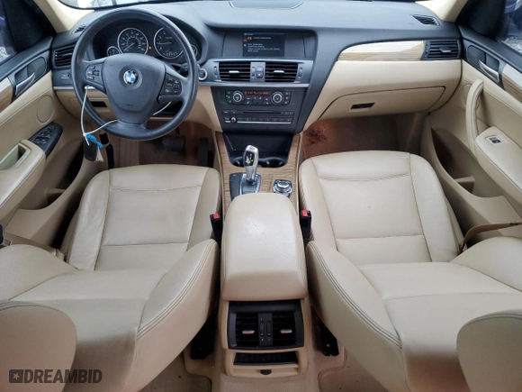 2011 BMW X3 28i with VIN 5UXWX5C5XBL707858, listed as a Copart auction lot 50136175 with 129,764 mi miles and Salvage Title. Bid and sale history available at carsss.com. Image 8.