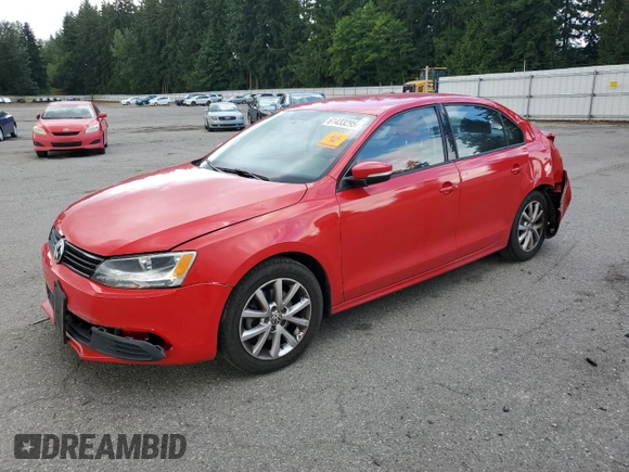 2012 Volkswagen Jetta SE with VIN 3VWDP7AJ8CM451446, listed as a Copart auction lot 61433295 with 134,196 mi miles and Salvage title. Bid and sale history available at DreamBid. Image 1.