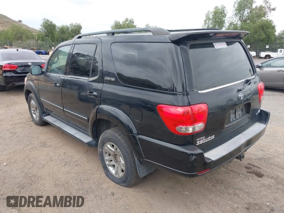 2005 Toyota Sequoia Limited with VIN 5TDZT38A55S242817, listed as a IAAI auction lot 42047553 with 244,111 mi miles and . Bid and sale history available at DreamBid. Image 3.
