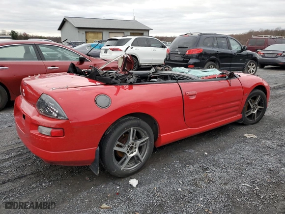2001 Mitsubishi Eclipse GT with VIN 4A3AE85H41E089916, listed as a Copart auction lot 77543773 with 0 mi miles and Salvage Title. Bid and sale history available at carsss.com. Image 3.
