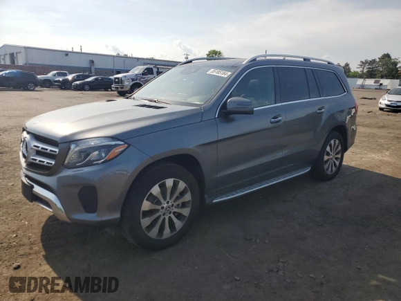 2018 Mercedes-Benz GLS 450 with VIN 4JGDF6EE9KB238052, listed as a Copart auction lot 55185184 with 45,682 mi miles and . Bid and sale history available at DreamBid. Image 1.