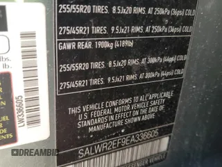 2014 Land Rover Range Rover Sport Supercharged with VIN SALWR2EF9EA336605, listed as a Copart auction lot 48947995 with 99,856 mi miles and Salvage Title. Bid and sale history available at DreamBid. Image 14.