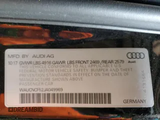 2018 Audi A5 Sportback Prestige with VIN WAUCNCF52JA049969, listed as a Copart auction lot 89395685 with 81,274 mi miles and Salvage Title. Bid and sale history available at carsss.com. Image 13.