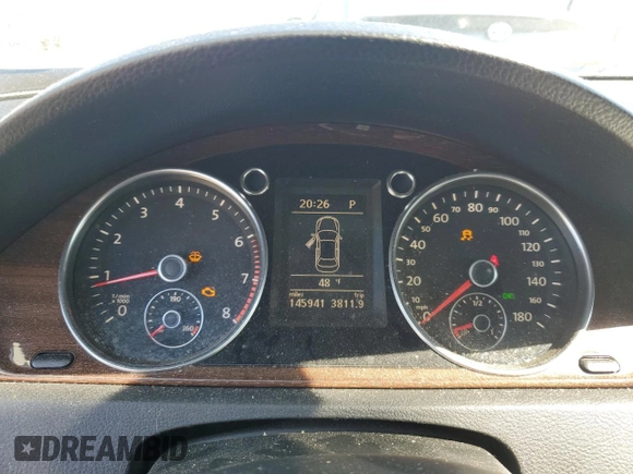 2012 Volkswagen CC Lux with VIN WVWHN7AN7CE511476, listed as a Copart auction lot 49406935 with 145,941 mi miles and Salvage Title. Bid and sale history available at carsss.com. Image 9.