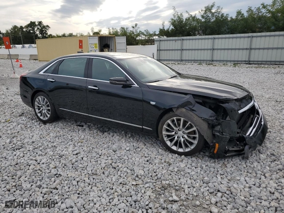 2017 Cadillac CT6 Luxury AWD with VIN 1G6KD5RS3HU163957, listed as a Copart auction lot 74380684 with 57,418 mi miles and Salvage Title. Bid and sale history available at carsss.com. Image 4.