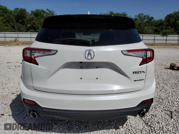 2021 Acura RDX with VIN 5J8TC2H3XML010118, listed as a Copart auction lot 61527964 with 0 mi miles and Salvage Title. Bid and sale history available at carsss.com. Image 6.