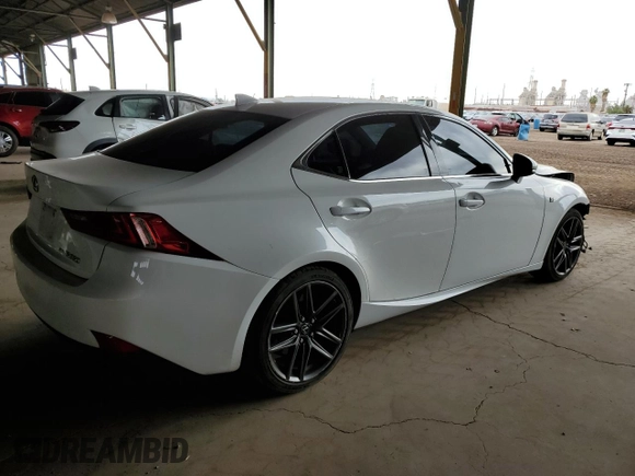 2014 Lexus IS 350 with VIN JTHCE1D27E5000781, listed as a Copart auction lot 58749235 with 133,621 mi miles and Salvage title. Bid and sale history available at DreamBid. Image 3.