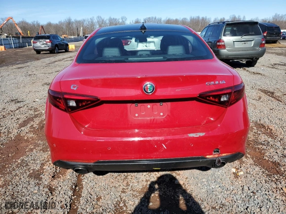2018 Alfa Romeo Giulia with VIN ZARFAEDN4J7597579, listed as a Copart auction lot 45358835 with NaN miles and Salvage Title. Bid and sale history available at carsss.com. Image 6.