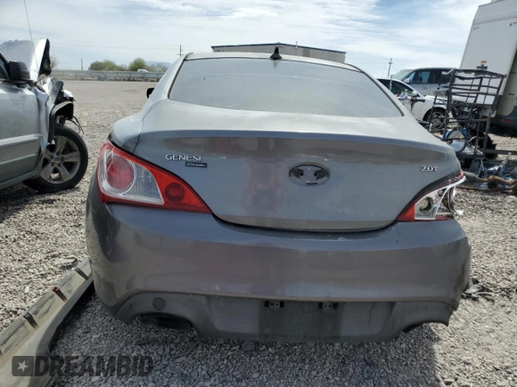 2012 Hyundai Genesis Coupe 2.0T with VIN KMHHT6KD1CU073724, listed as a Copart auction lot 56717155 with 135,332 mi miles and Salvage title. Bid and sale history available at DreamBid. Image 6.
