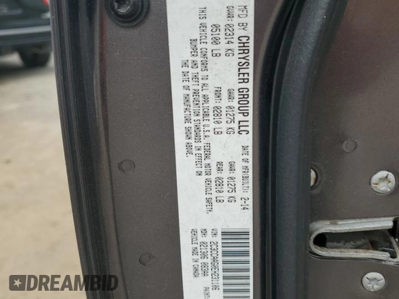 2014 Chrysler 300 with VIN 2C3CCAAG0EH231106, listed as a Copart auction lot 51050095 with 177,775 mi miles and Salvage Title. Bid and sale history available at carsss.com. Image 12.