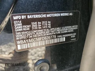 2015 BMW 7 Series 740i with VIN WBAYA6C58FD826779, listed as a Copart auction lot 53780095 with 139,104 mi miles and Clean Title. Bid and sale history available at carsss.com. Image 12.