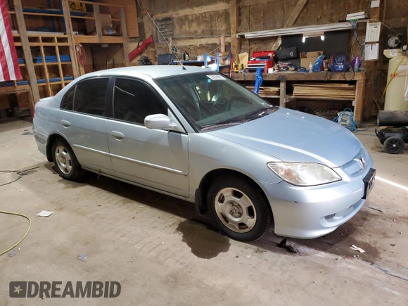 2005 Honda Civic with VIN JHMES96605S001434, listed as a Copart auction lot 42352735 with 189,440 mi miles and Clean Title. Bid and sale history available at DreamBid. Image 4.
