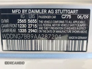 2010 Mercedes-Benz S 550 with VIN WDDNG7BB9AA287204, listed as a IAAI auction lot 41938723 with 120,576 mi miles and . Bid and sale history available at DreamBid. Image 9.