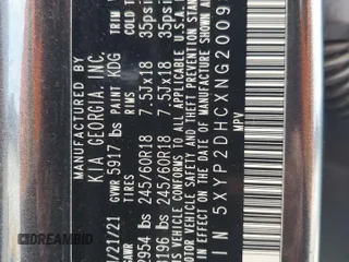 2022 Kia Telluride LX with VIN 5XYP2DHCXNG200934, listed as a Copart auction lot 50776385 with 93,430 mi miles and Salvage title. Bid and sale history available at DreamBid. Image 16.