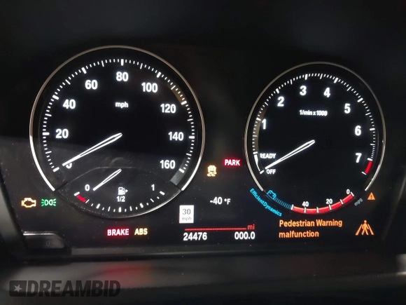 2020 BMW X2 xDrive28i with VIN WBXYJ1C09L5P35894, listed as a IAAI auction lot 41588426 with 24,476 mi miles. Bid and sale history available at carsss.com. Image 7.