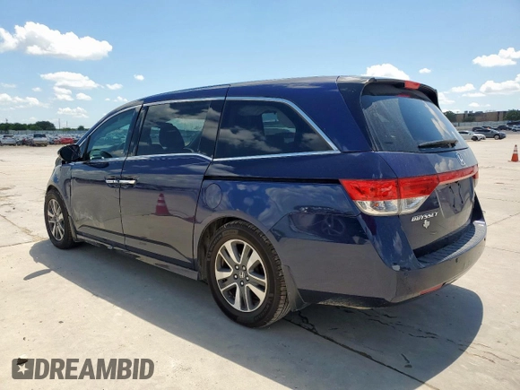 2014 Honda Odyssey Touring with VIN 5FNRL5H97EB037439, listed as a Copart auction lot 62782035 with 153,315 mi miles and Salvage title. Bid and sale history available at DreamBid. Image 2.