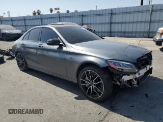 2021 Mercedes-Benz C 43 AMG with VIN W1KWF6EBXMR617497, listed as a Copart auction lot 61688875 with 63,405 mi miles and Salvage title. Bid and sale history available at DreamBid. Image 4.
