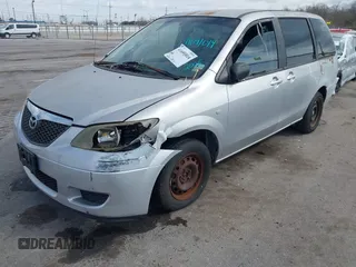 2005 Mazda MPV LX with VIN JM3LW28AX50555220, listed as a IAAI auction lot 41691014 with 135,132 mi miles. Bid and sale history available at carsss.com. Image 2.