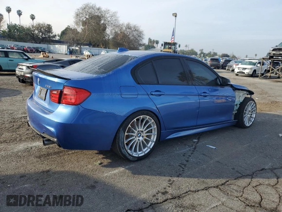 2013 BMW 3 Series 335i with VIN WBA3A9C57DF475179, listed as a Copart auction lot 43170245 with 128,589 mi miles and Salvage Title. Bid and sale history available at carsss.com. Image 3.