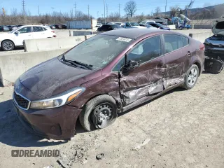 2017 Kia Forte LX with VIN 3KPFK4A70HE160177, listed as a Copart auction lot 48295945 with 133,496 mi miles and Salvage Title. Bid and sale history available at carsss.com. Image 1.