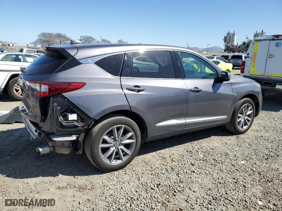2019 Acura RDX w/Technology Pkg with VIN 5J8TC1H58KL019179, listed as a Copart auction lot 49727605 with 100,759 mi miles and Salvage Title. Bid and sale history available at carsss.com. Image 3.
