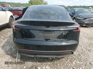 2025 Tesla Model 3 Long Range with VIN 5YJ3E1EBXSF939899, listed as a Copart auction lot 58074545 with Not provided miles and Salvage title. Bid and sale history available at DreamBid. Image 6.