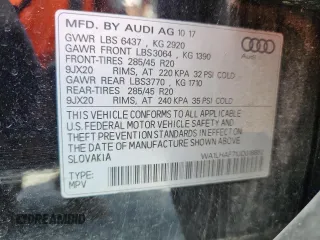 2018 Audi Q7 Premium Plus with VIN WA1LHAF71JD018852, listed as a Copart auction lot 60779375 with 84,760 mi miles and Salvage title. Bid and sale history available at DreamBid. Image 14.