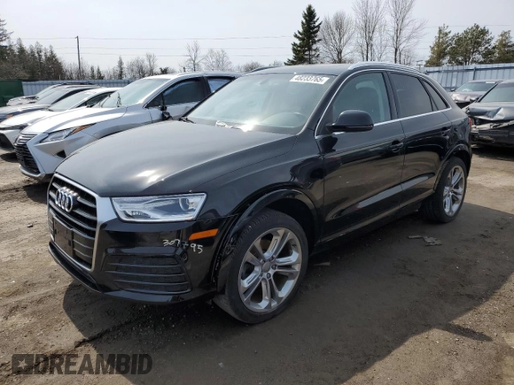 2018 Audi Q3 Premium Plus with VIN WA1JCCFS6JR032240, listed as a Copart auction lot 48233765 with 76,273 mi miles and Salvage Title. Bid and sale history available at carsss.com. Image 1.